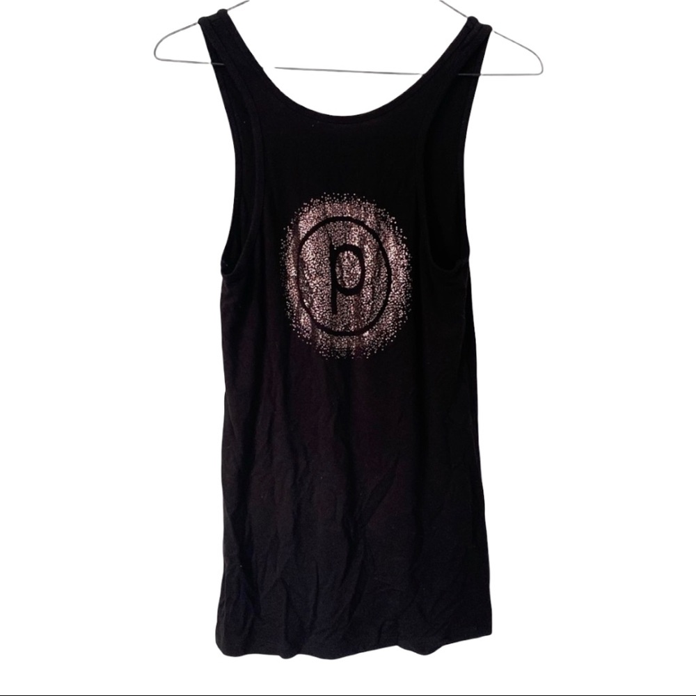 Pure Barre Black Tank Top with Rose Gold Logo